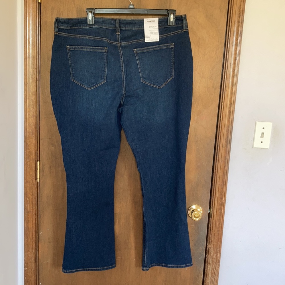 Sonoma jean midrise bootcut breathable stretch fabric jean size 22W Short - Picture 6 of 16